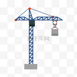 卡通起重机用品插图