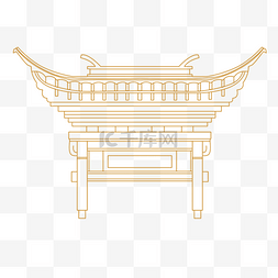 飞檐斗拱图片_灰色飞檐建筑元素