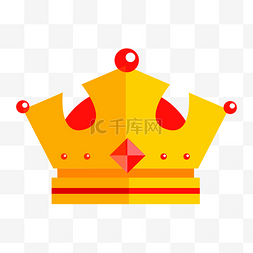 装饰黄色皇冠王冠图片_创意黄色皇冠插画