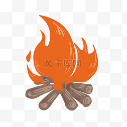 红色火苗火焰插画图片_火焰节日烧烤标签