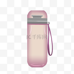 粉色运动卡通透明水壶