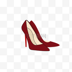红色女鞋女孩