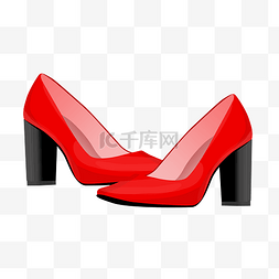创意高跟鞋图片_红色的高跟鞋插画