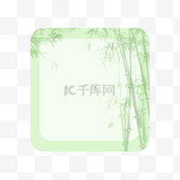中国风边框竹叶图片_绿色竹子边框