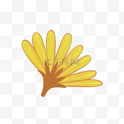 黄色的小菊花图片_黄色小雏菊侧面矢量素材