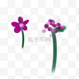 卡通紫色鲜花下载