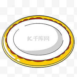 盘子花纹png图片_白色盘子餐具