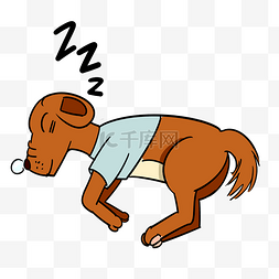 睡觉的小狗图片_睡觉的棕色小狗