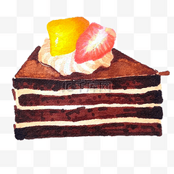 夹心水果蛋糕图片_ 巧克力水果蛋糕 