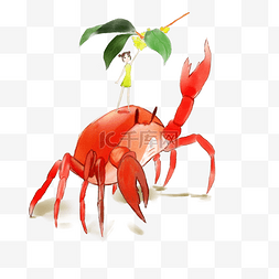 螃蟹钳图片_水产螃蟹海鲜插画