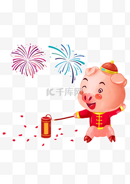 灯笼绣球图片_卡通灯笼春节新年小猪