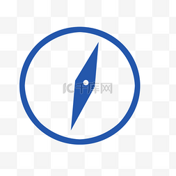 景区路标指示牌图片_蓝色圆形扁平化指南针元素