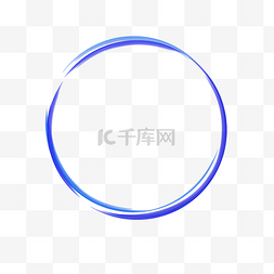 蓝色圆环光圈元素