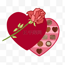 红色爱心巧克力图片_情人节爱心巧克力