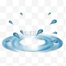 晶莹剔透的水滴图片_漂亮的水滴手绘插画