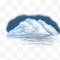 冰山一角图片_白色水面浮冰