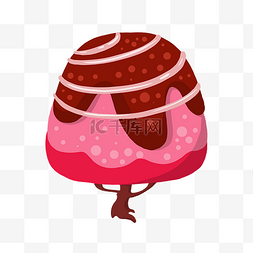 粉色巧克力糖果插画