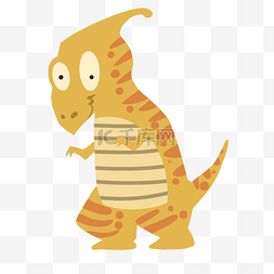 黄色的纹理恐龙黄龙
