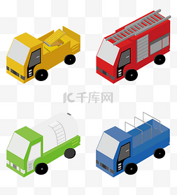 绿色公路车图片_矢量版四色大型车