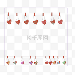 漂亮的爱心边框插画