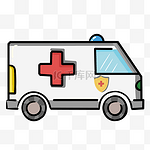 医疗救护车的插画