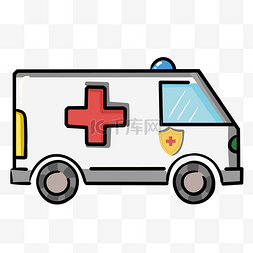 医疗救护车的插画