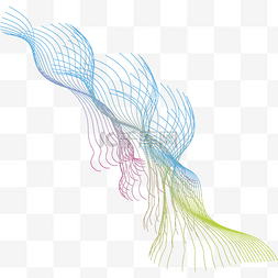 梦幻波纹图片_几何彩色渐变图案元素