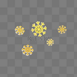 C4D立体雪花金色雪花