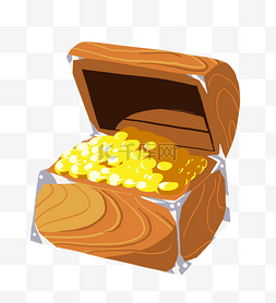 棕色金币宝箱 