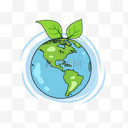 森林绿色卡通图片_绿色地球日保护地球