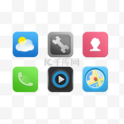 播放器icon图片_手机图标icon元素