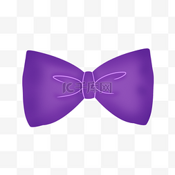 深紫色领结卡通蝴蝶结