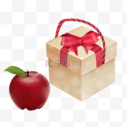 节日彩带礼盒图片_礼物苹果礼盒