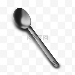 银灰色金属图片_金属灰白色立体勺子