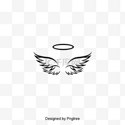 天使圈品管圈图片_简单天使翅膀的轮廓设计