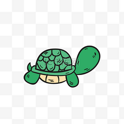 乌龟可爱卡通图片_世界海洋日海龟插画矢量图