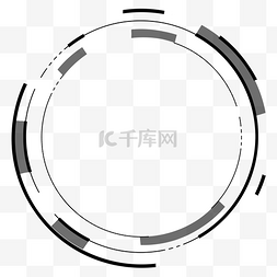 科技感圆框图片_科技感黑色透明圆形边框