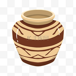陶瓷杯垫图片_手绘陶瓷罐子插画