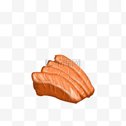 海鲜寿司手绘图片_橙色切片的三文鱼寿司美味美食食