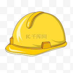 黄色头盔插画图片_黄色的头盔手绘插画
