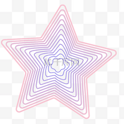 几何图形线性图片_五角星线条