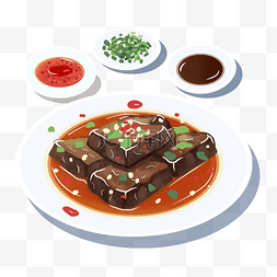 美食海报插画图片_中国传统美食之卡通手绘臭豆腐