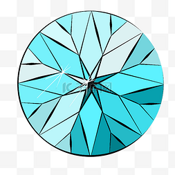 蓝色钻石圆形