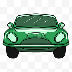 绿色小汽车图片图片_卡通绿色小汽车插画