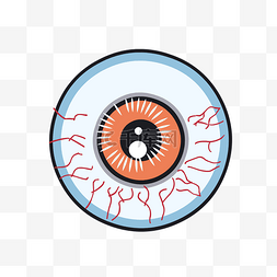 卵巢结构图片_带血丝的眼球手绘人体器官人体五