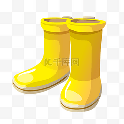 防水卡通图片_手绘卡通雨后雨靴