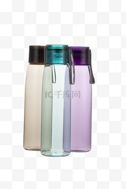 塑料的杯子图片_彩色光泽透明的瓶子元素