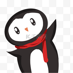 黑色扁平化小企鹅