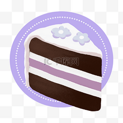 紫罗兰巧克力蛋糕