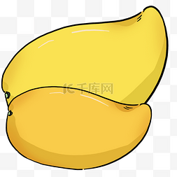 黄色的水果图片_手绘水果芒果插画